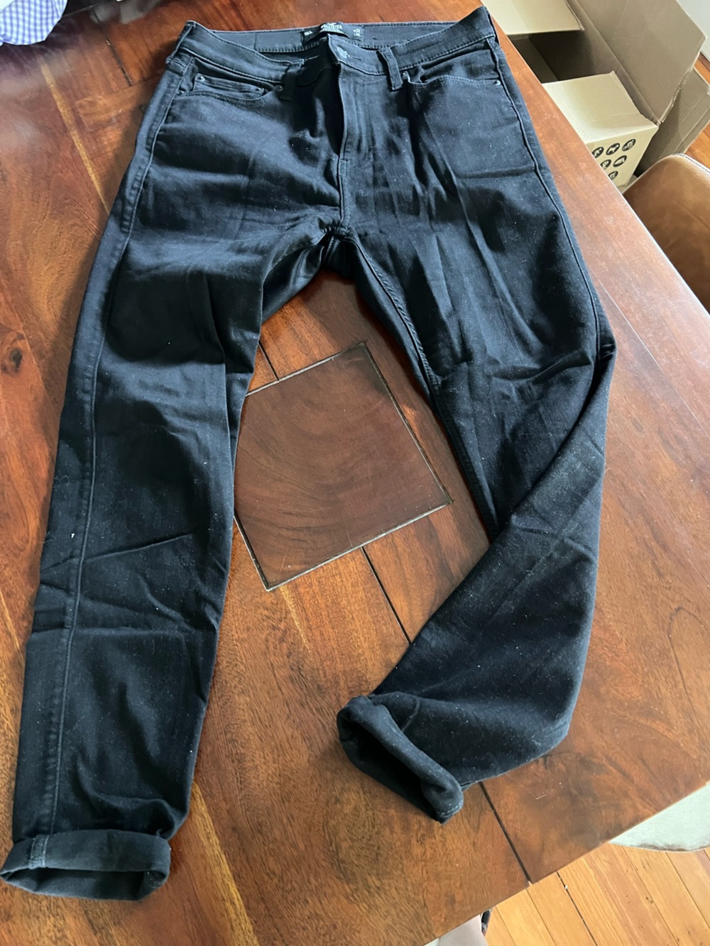 Men’s Hollister Athletic Skinny Jeans | Black | 32 x 34